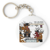 Reindeer Games Funny Christmas Gifts & Tees Keychain
