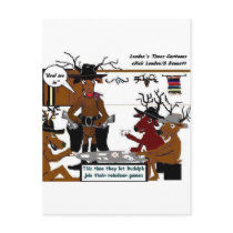 Reindeer Games Funny Christmas Gifts & Tees Postcards