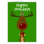 Reindeer Happy Holidays Card