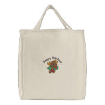 Reindeer Holidays Embroidered Bag