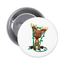 Reindeer In Lights Pin