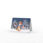 Reindeer in the snow notecard