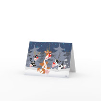 Reindeer in the snow notecard