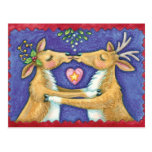 Reindeer Kissing Save the Date! Post Card