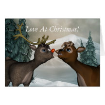Reindeer Merry Christmas Card