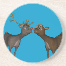 Reindeer Merry Christmas Coaster
