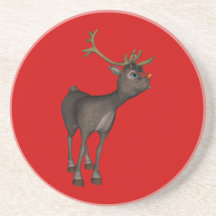 Reindeer Merry Christmas Coaster