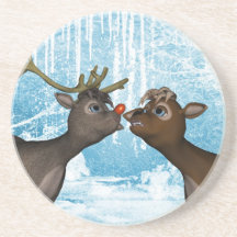 Reindeer Merry Christmas Coaster