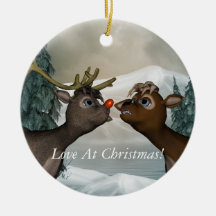 Reindeer Merry Christmas Ornament