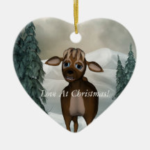Reindeer Merry Christmas Ornament