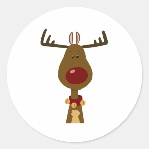 Reindeer Round Stickers