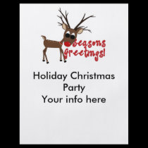 Reindeer Season's Greetings Flyer flyers