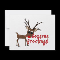 Reindeer Season's Greetings Invitation invitations