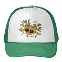 Reindeer Skull Mesh Hats