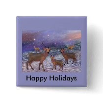Reindeer Snowfall Pin