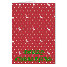 Reindeer with dots Merry Christmas Card