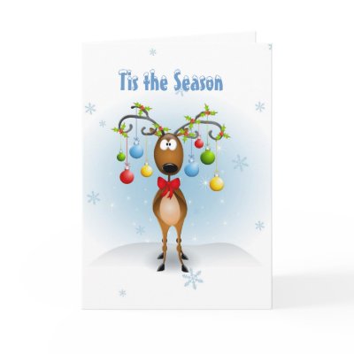 Reindeer with Ornaments Greeting Greeting Card by mousearte