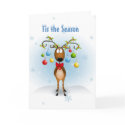 Reindeer with Ornaments Greeting cards
