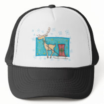 Reindeer with Package Mesh Hats