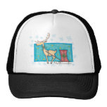 Reindeer with Package Mesh Hats