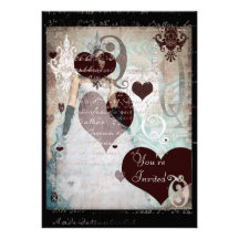 Reine de l'invitation II de coeurs