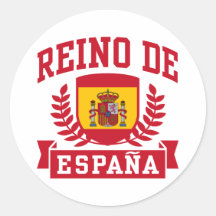 Reino De Espana Round Stickers