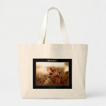 REJOICE Floral Design Canvas Bag