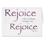 Rejoice in the Lord blank card