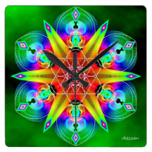 Rejoice in the Vortex Square Wall Clock