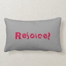 "Rejoice" Lumbar Pillow