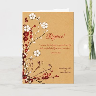 Rejoice OrientalStyle Wedding Invitation Greeting Cards by 238Designs