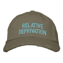 relative deprivation embroidered hat