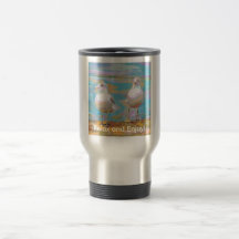 Relax and Enjoy Seagull Travel Mug