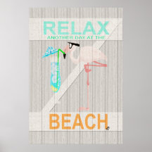 Relax at the beach Poster