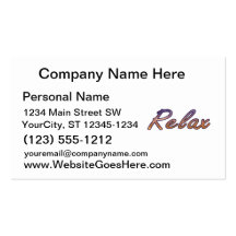 Relax cloud purple orange outlined business card template