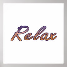 Relax cloud purple orange outlined print