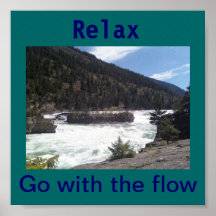 Relax go with the flow. poster