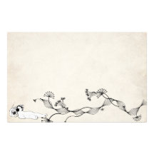 relax music polar bear custom stationery