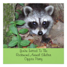 Relaxed Raccoon Custom Invites