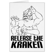 Release the Kraken Greeting Cards