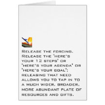 Release The Need Greeting Cards
