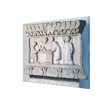 Relief depicting a tax collecting scene gallery wrapped canvas