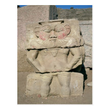 Relief of the Egyptian household god, Bes Post Cards