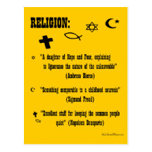 Religion Definition Postcard