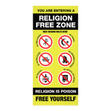 Religion Free Zone Rack Cards