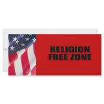 Religion Free Zone Rack Card