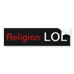 Religion LOL bumper stickers