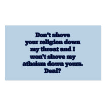 Religion VS. Atheism, part 2 Business Card Templates