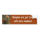 religions are just cults bumper sticker
