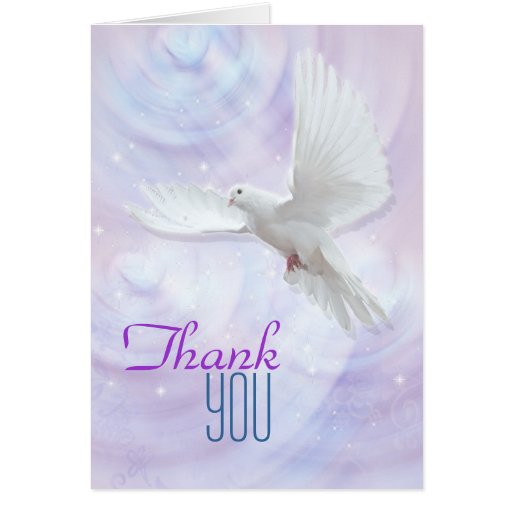 Religious confirmation dove thank you note card  Zazzle